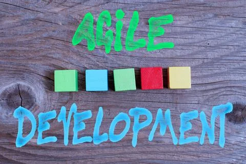 Conceptual caption Agile Development. Conceptual photo alliance between 写真素材