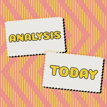 Conceptual caption Analysis. Concept meaning process of breaking complex topic Illustrazione stock