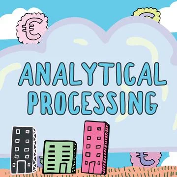 Conceptual caption Analytical Processing. Internet Concept easily View Write Stockillustratie