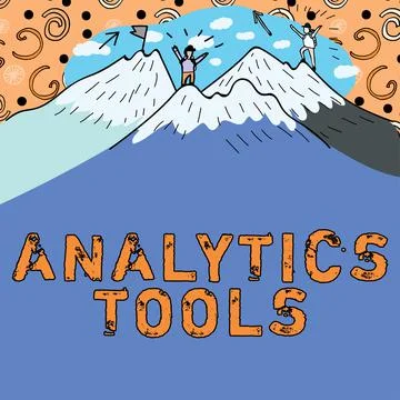 Conceptual caption Analytics Tools. Conceptual photo developers get paid to Illustrazione stock