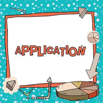 Conceptual caption Application. Business concept an order for something forma Stock Illustration