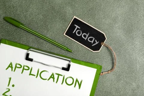 Conceptual caption Application. Internet Concept an order for something formal 스톡 사진