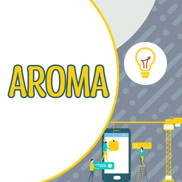 Conceptual caption Aroma. Internet Concept A distinctive typically pleasant Stock Illustration