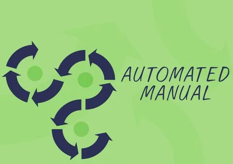 Conceptual caption Automated Manualas trigger shift and it can switch between イラスト素材
