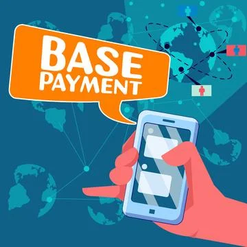 Conceptual caption Base Payment. Word for amount of pay for a standard work Stock Illustration