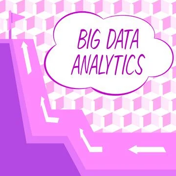 Conceptual caption Big Data AnalyticsThe process of examining large and varied Stock Illustration