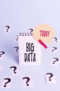 Conceptual caption Big Data. Word for sets that so complex that traditional Foto stock