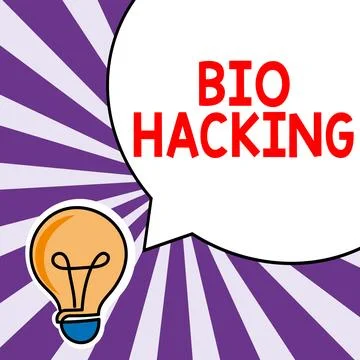 Conceptual caption Bio Hacking. Business concept exploiting genetic material Stock Illustration