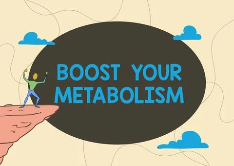 Conceptual caption Boost Your Metabolism. Business concept body process uses to 스톡 일러스트