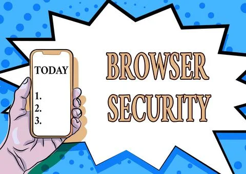 Conceptual caption Browser Security. Business concept security to web browsers イラスト素材