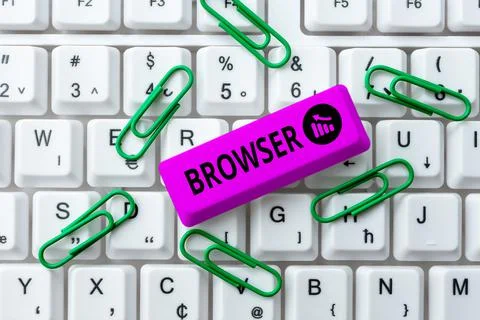 Conceptual caption Browser. Word Written on Computer program Graphical user Photos