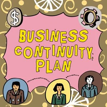Conceptual caption Business Continuity Plan. Business idea creating systems イラスト素材