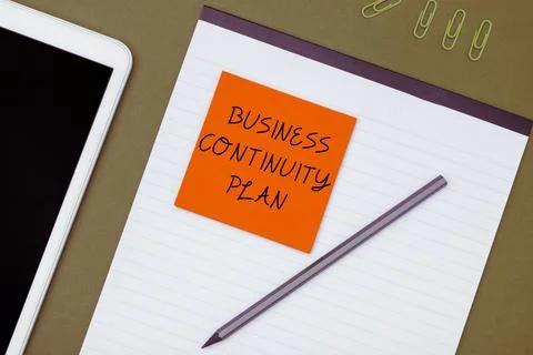 Conceptual caption Business Continuity Plan. Concept meaning creating systems Foto stock