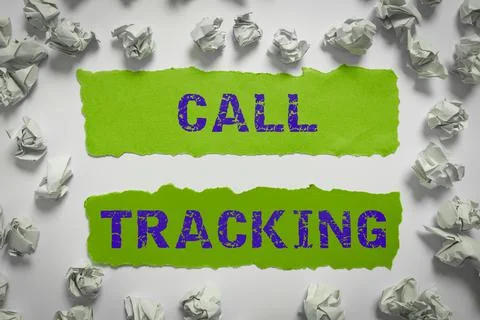 Conceptual caption Call Tracking. Word for Organic search engine Digital Stock Photos