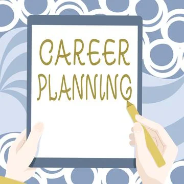 Conceptual caption Career Planning. Internet Concept stepwise planning of one s Stock Illustration