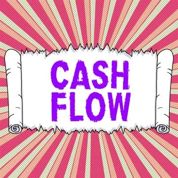Conceptual caption Cash Flow. Word Written on Movement of the money in and out Stock Illustration
