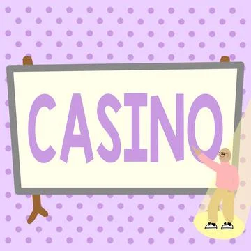 Conceptual caption Casino. Conceptual photo a building where games especially Ilustración de archivo