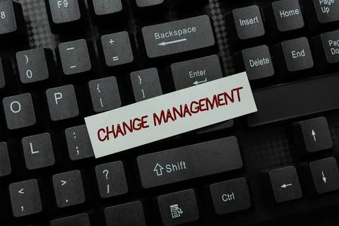 Conceptual caption Change Management. Internet Concept development within a Stock Photos
