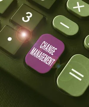 Conceptual caption Change Management. Internet Concept development within a Stock Photos