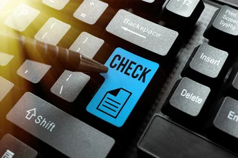 Conceptual caption Check. Concept meaning Mark Click on a box in order to select Stock Photos