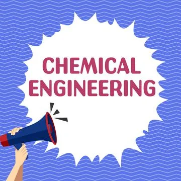 Conceptual caption Chemical Engineering. Concept meaning developing things Illustrazione stock