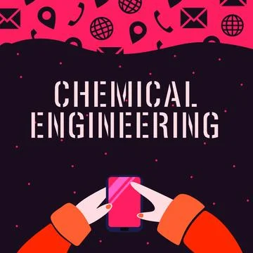 Conceptual caption Chemical Engineering. Internet Concept developing things Illustrazione stock