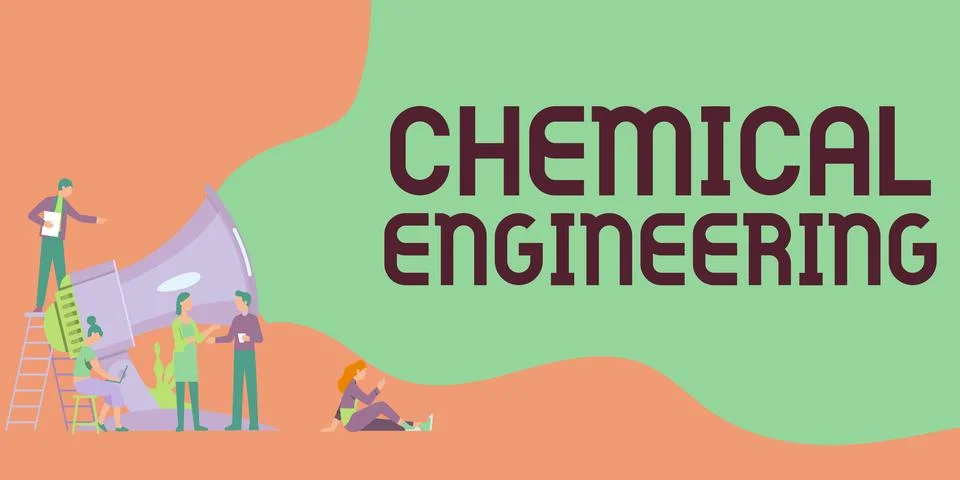 Conceptual caption Chemical Engineering. Internet Concept developing things Illustrazione stock