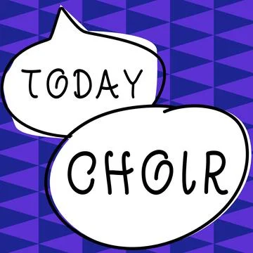 Conceptual caption Choir. Word Written on a group organized to perform ensemble Stock Illustration
