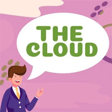 Conceptual caption The Cloud. Business approach Programs used in Storing イラスト素材