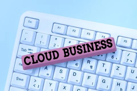 Conceptual caption Cloud Business. Concept meaning internetbased delivery of 스톡 사진