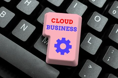Conceptual caption Cloud Business. Internet Concept internetbased delivery of 스톡 사진