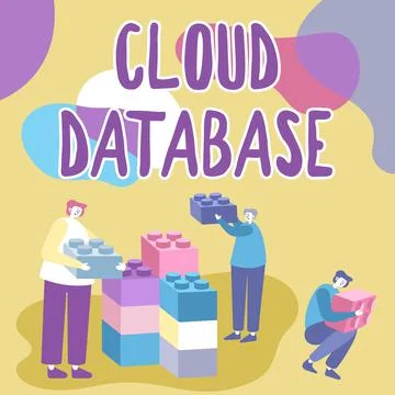 Conceptual caption Cloud Database. Internet Concept optimized or built for a Ilustración de archivo