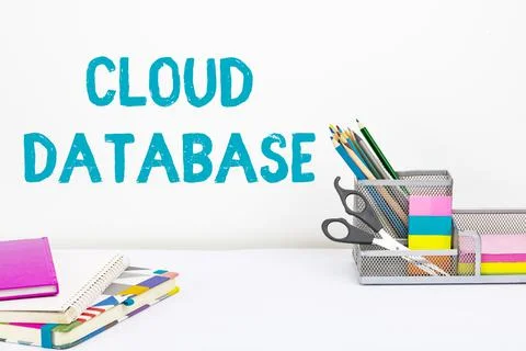 Conceptual caption Cloud Database. Internet Concept optimized or built for a Stock Photos