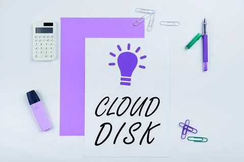 Conceptual caption Cloud Disk. Business approach web base service that provides Foto stock