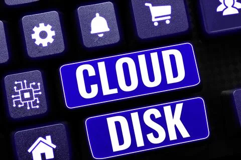 Conceptual caption Cloud Disk. Word Written on web base service that provides Foto stock