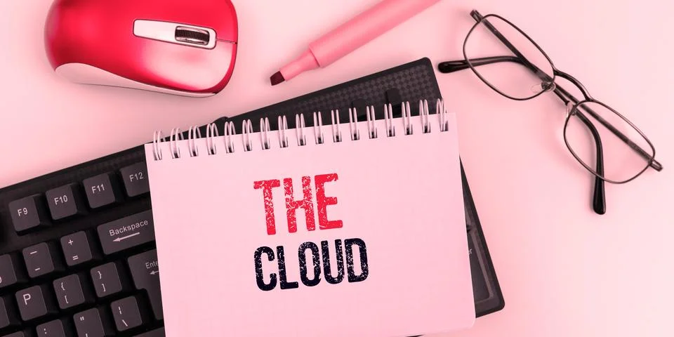 Conceptual caption The Cloud. Internet Concept Programs used in Storing 库存照片