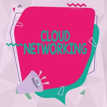 Conceptual caption Cloud Networking. Word for is term describing access of イラスト素材