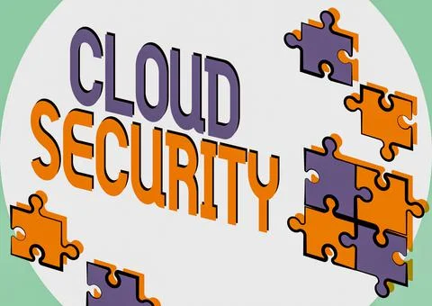 Conceptual caption Cloud Security. Business concept Protect the stored Stockillustratie