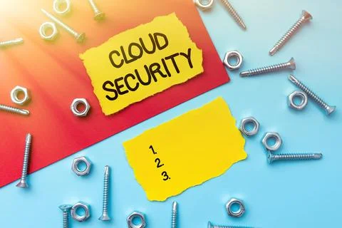 Conceptual caption Cloud Security. Concept meaning Imposing a secured system of Foto stock