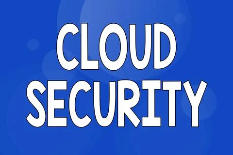 Conceptual caption Cloud Security. Conceptual photo Protect the stored イラスト素材