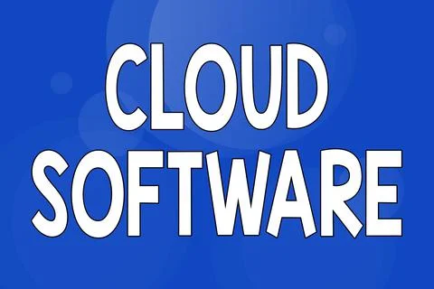 Conceptual caption Cloud Software. Business overview Programs used in Storing 库存插图