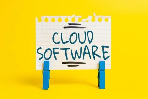 Conceptual caption Cloud Software. Word Written on Programs used in Storing 스톡 사진