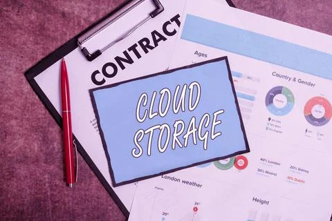 Conceptual caption Cloud Storage. Internet Concept computing connect devices to 스톡 사진