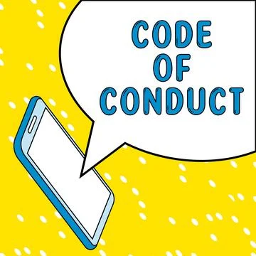 Conceptual caption Code Of Conduct. Conceptual photo Ethics rules moral codes Stock-Illustration