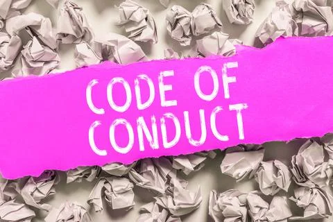 Conceptual caption Code Of Conduct. Conceptual photo set of principles are Stockfoto's