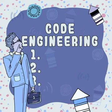 Conceptual caption Code Engineering. Conceptual photo significant ideas that are Stock Illustration
