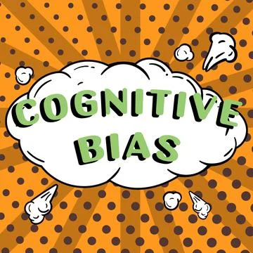 Conceptual caption Cognitive Bias. Concept meaning Psychological treatment for Ilustración de archivo