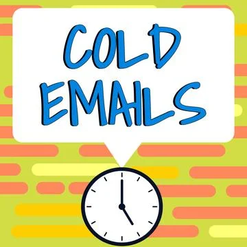 Conceptual caption Cold Emails. Business showcase unsolicited email sent to a Stock Illustration