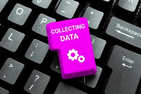 Conceptual caption Collecting Data. Conceptual photo Gathering and measuring Stock Photos