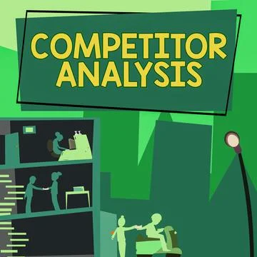 Conceptual caption Competitor Analysis. Word Written on Determine the Strengt Stock Illustration